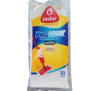 5 O-Cedar ProMist Microfiber Spray Mop Refill Pads‎ - NEW (Partial 10 Pack) Open